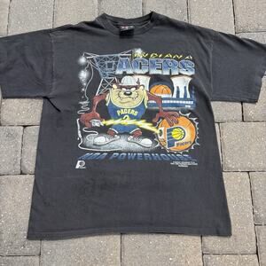 Vintage Magic Johnson 1996 Indiana Pacers Taz Tasmanian Devil Large T-Shirt